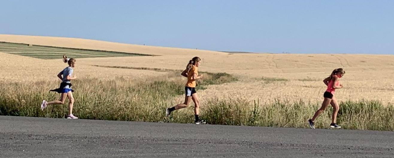 Nezperce cross-country runners